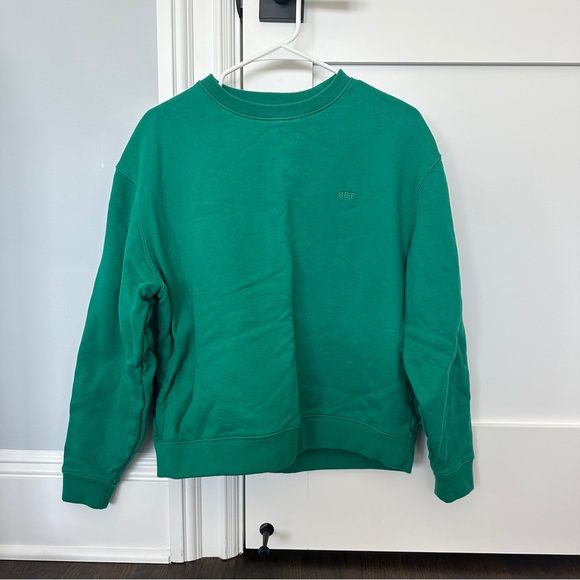 SET ACTIVE Tops - SET Active💚 Heavyweight Sweats Green Crewneck